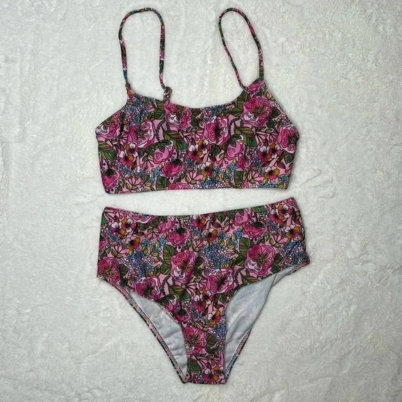 Floral Pink Bikini Set NEW Size S - Picture 2 of 8